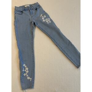 Pacsun‎ Los Angeles Perfect Fit Ankle Jegging Embroidered Sunflower Size 23